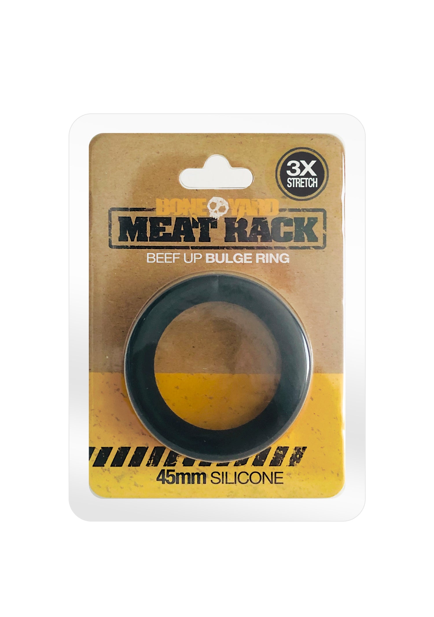 Meat Rack Cock Ring Black 44mm Inner Diameter with 3x Stretch > Cock Ring > Single Main image
