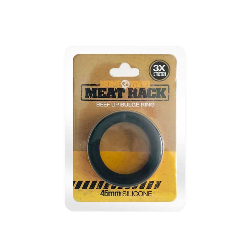 Meat Rack Cock Ring Black 44mm Inner Diameter with 3x Stretch > Cock Ring > Single
