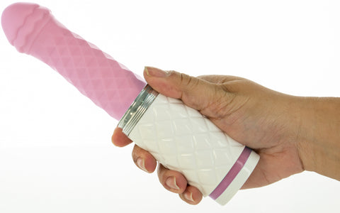 Pillow Talk Feisty Pink Thrusting Vibrator with Silicone DONGS Thrusting