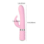 Pillow Talk Lively Rabbit Vibrator w Swarovski Crystal Pink