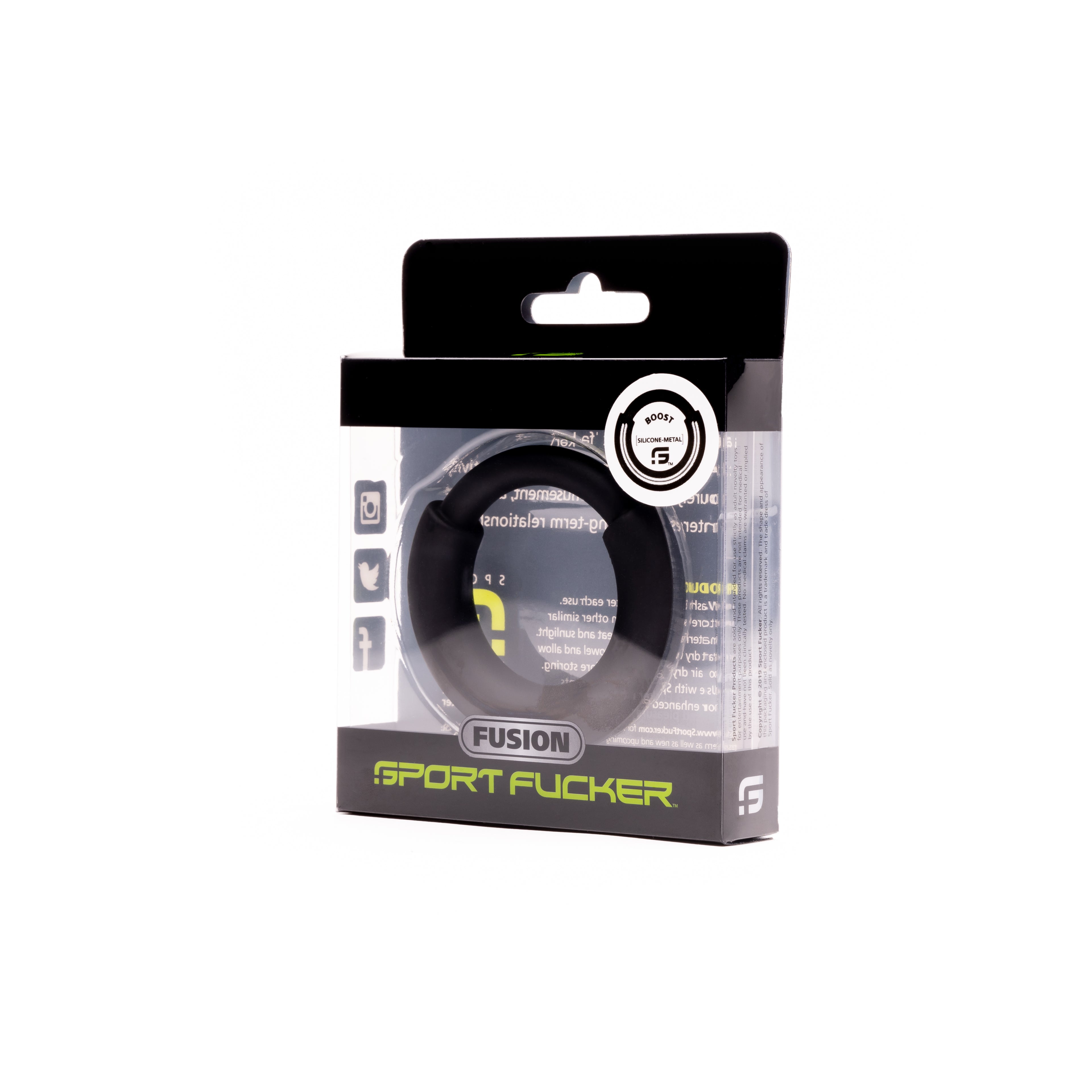BOOST Fusion Ring Regular 32mm Diameter Black > Cock Ring > Single