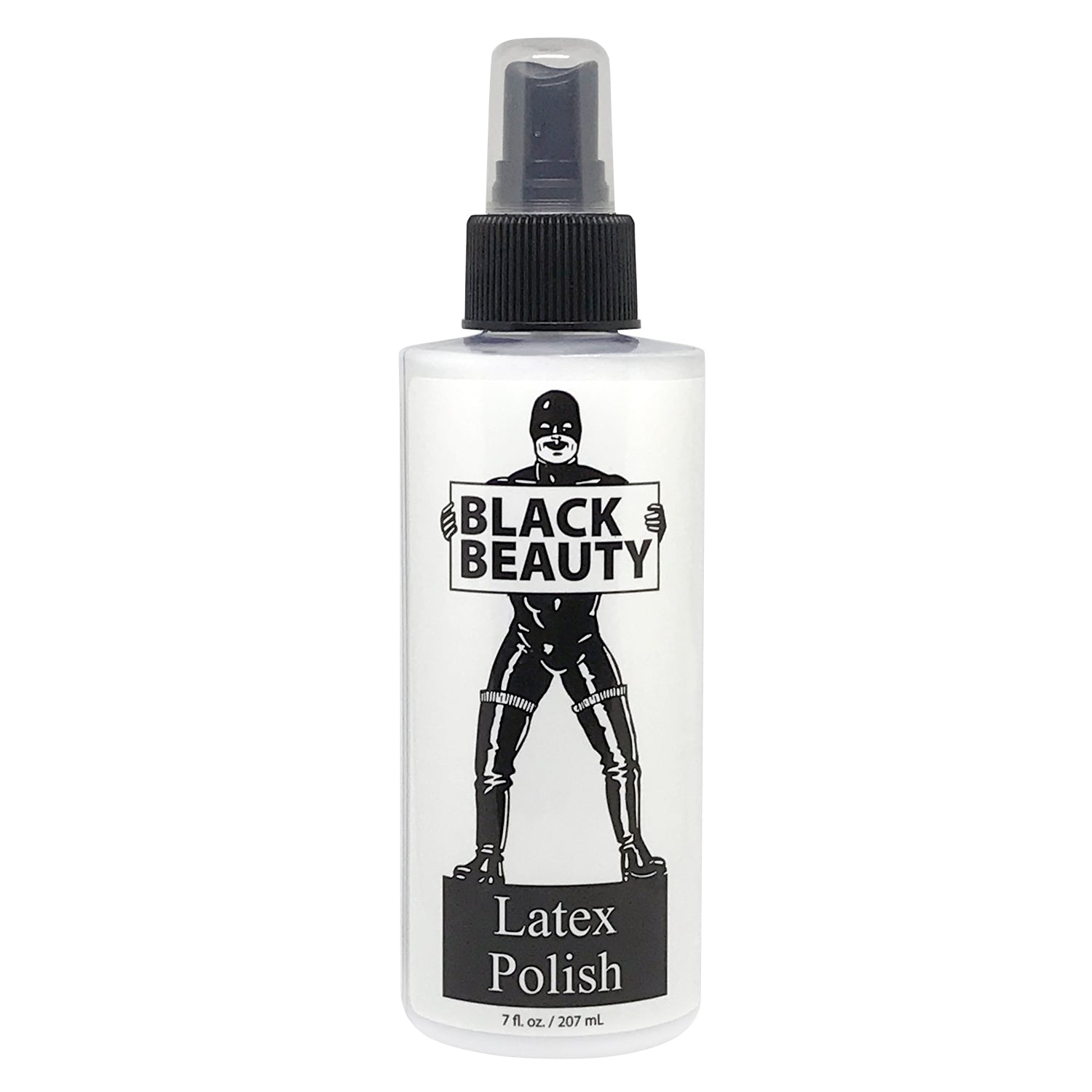 Black Beauty Latex Polish Spray Bottle 7 Ounces 207 mls Toy Cleaners