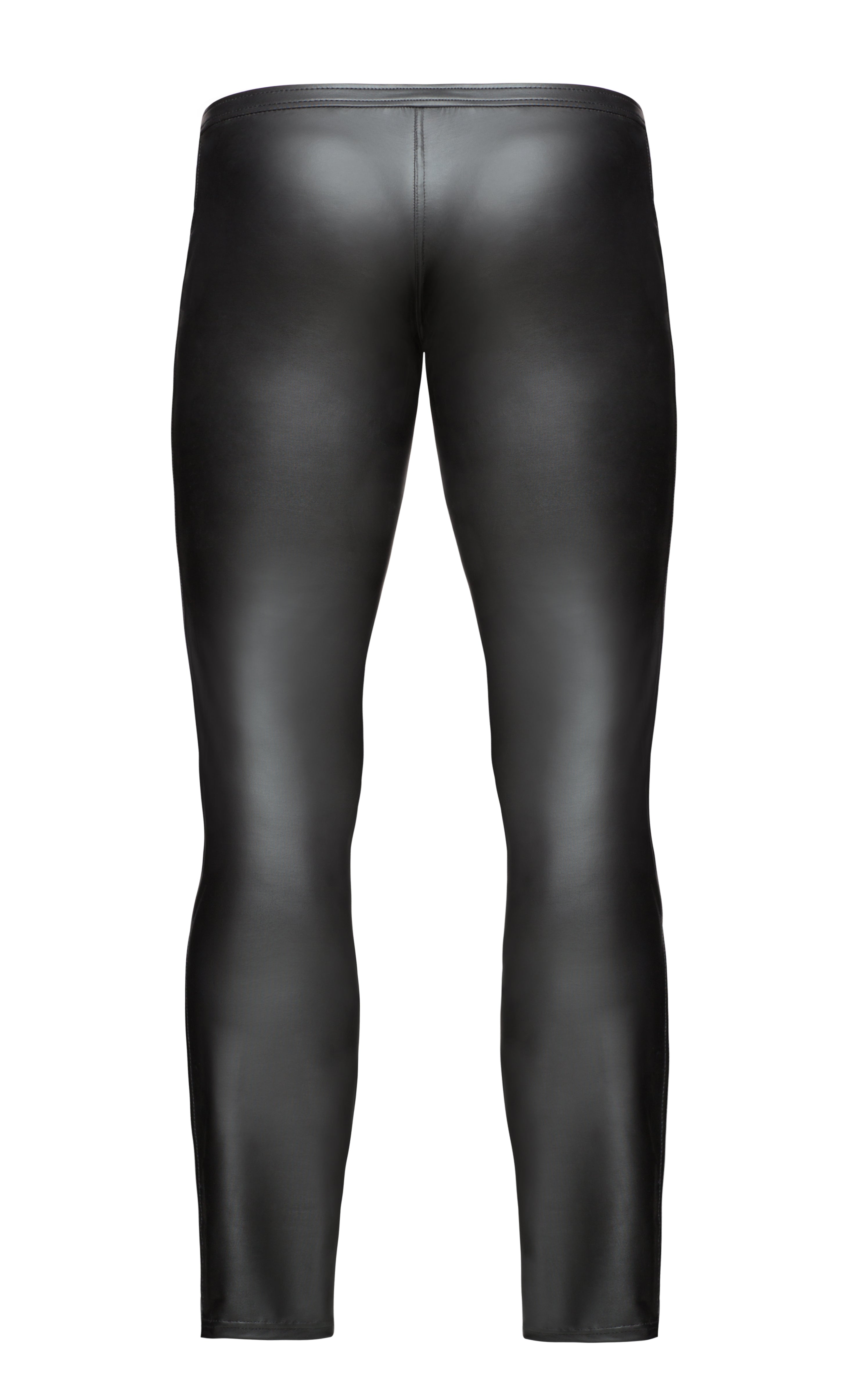 Wet Look Black Pants with Zipper Detail – Soft Form-Fitting Long Pants for Men > Clothes > Mens Latex