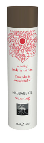 Shiatsu Massage Oil Warming Coriander And Sandalwood Oil 100ml Massage Oil