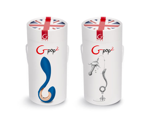 Gpop2 Indigo Blue Anatomic Vibrator 4.92 x 1.1 Inches Butt Plugs - Vibrating