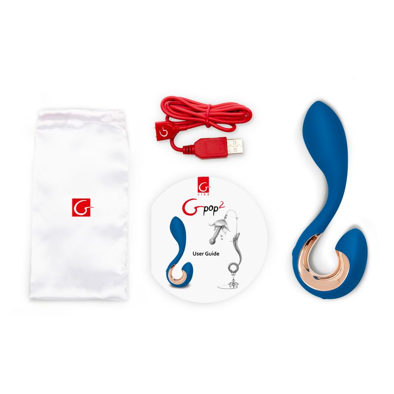 Gpop2 Indigo Blue Anatomic Vibrator 4.92 x 1.1 Inches > Anal Range > Vibrating Butt Plugs