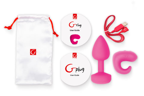Gkit Sunny Raspberry Remote Control Vibrator 3cm Diameter Butt Plugs - Vibrating