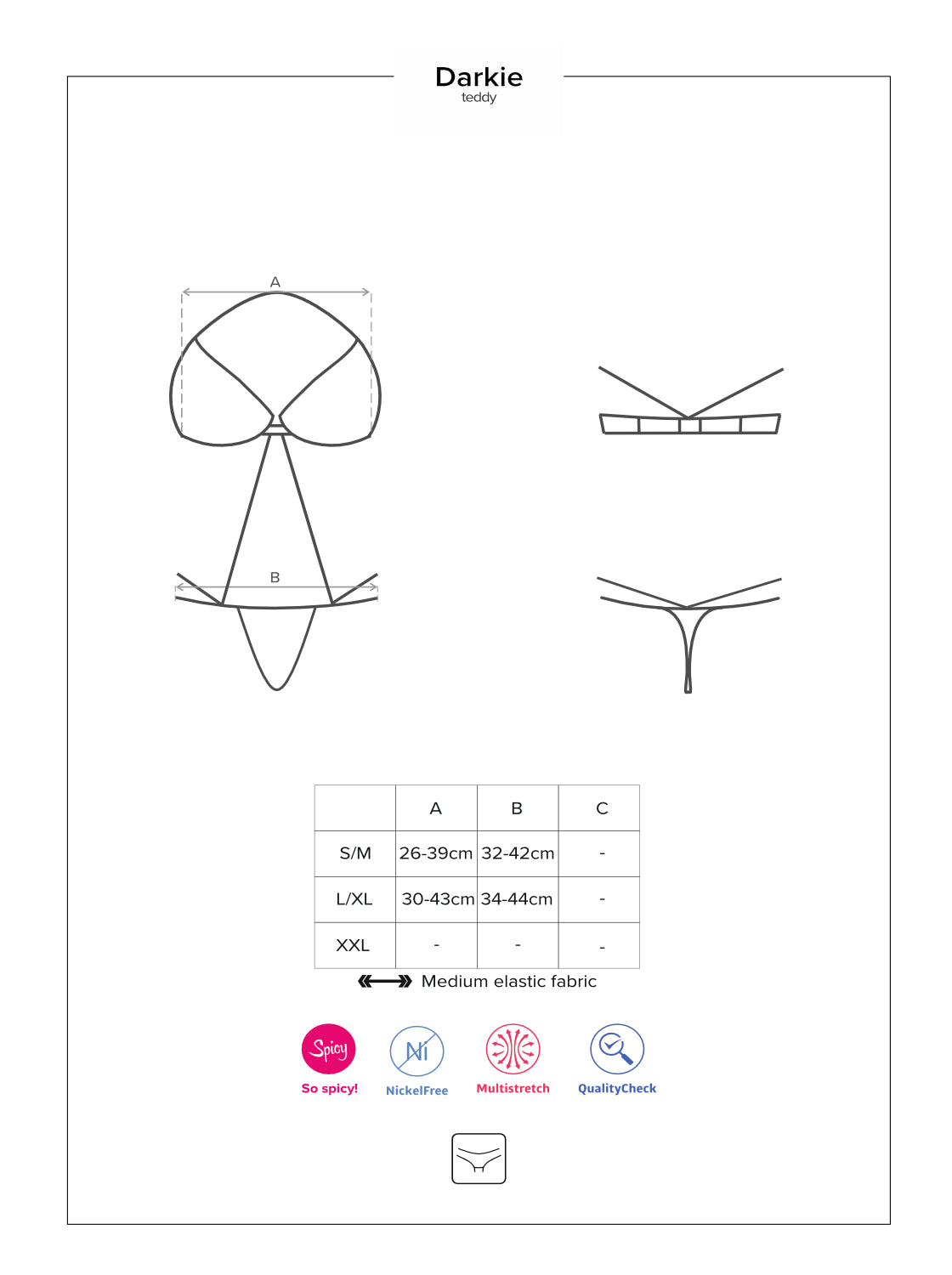Obsessive Darkie Crotchless Teddy Lingerie Bodysuit > Clothes > Teddies