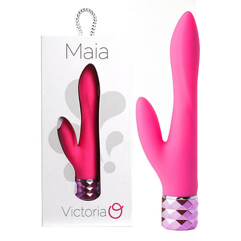 Maia Victoria - 15.2 cm USB Rechargeable Rabbit Vibrator Pink VIBRATORS-RABBIT