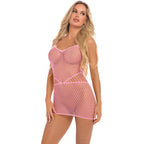 Roll Up Net Mini Dress > Clothes > Bra Sets