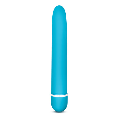 Rose Luxuriate Blue 7 Inch Vibrator with Satin Finish Blue VIBRATORS