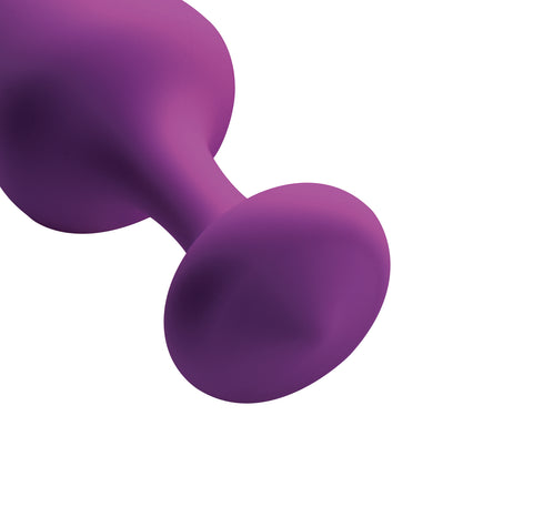 Purple Pleasures 3 Piece Silicone Anal Plugs Set Purple Butt Plugs