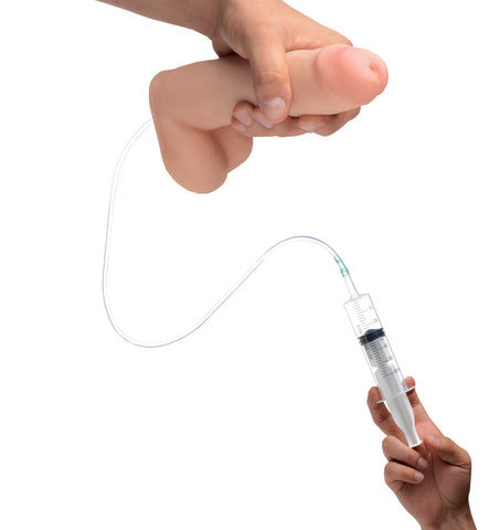 Squirting Dildo 8 Inch with Syringe for Ultimate Pleasure Dongs Squirting