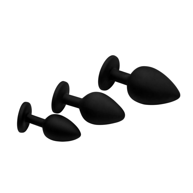 Dirty Words Anal Plug Set – Premium Silicone Training Butt Plug Set Black > Anal Range > Butt Plug Kits Main image