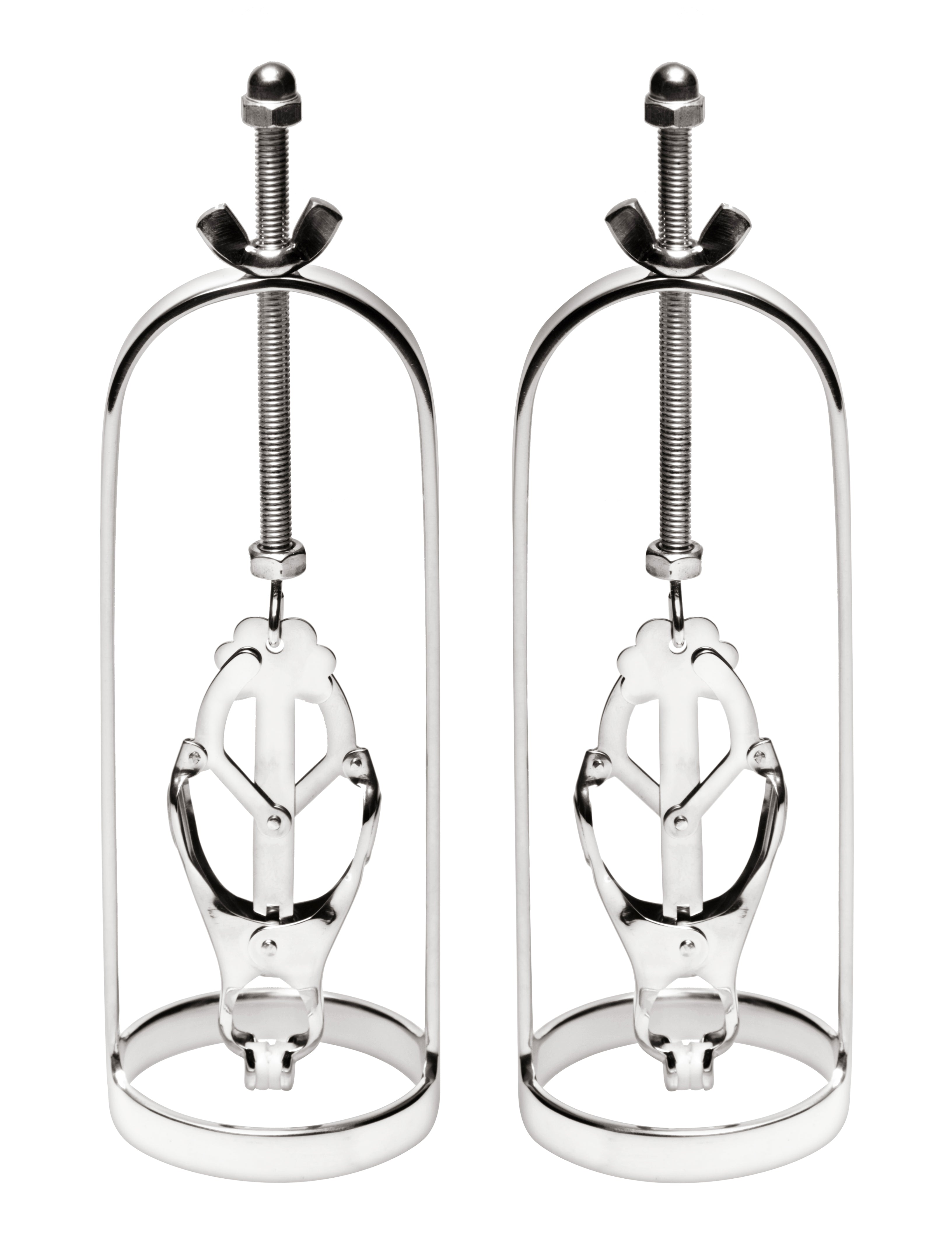 Stainless Steel Clover Clamp Nipple Stretcher for Intense Sensation and Gradual Stretching Nipple Clamps