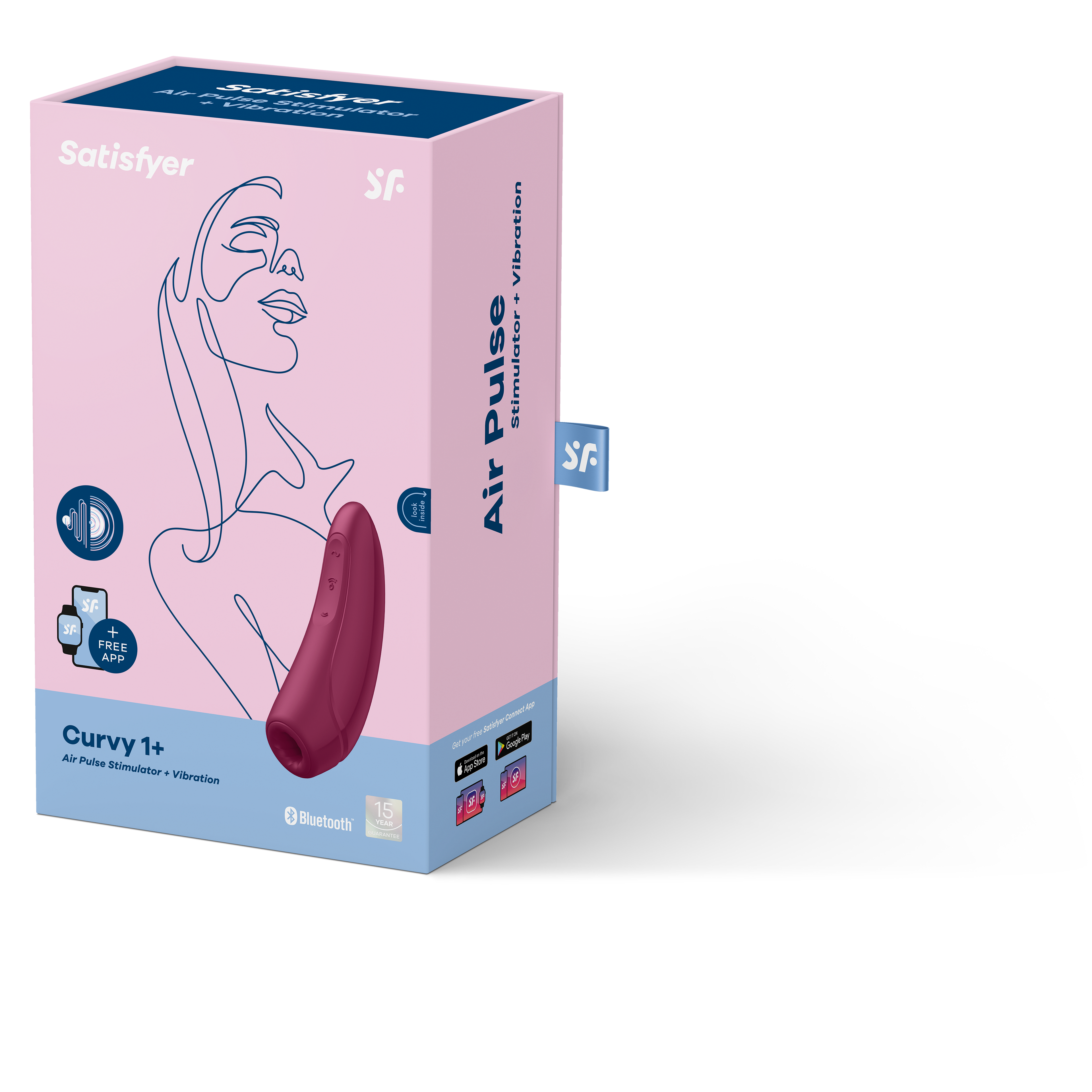 Satisfyer Curvy 1 Plus – App Enabled Clitoral Stimulator with Air-Pulse and Vibration Functions > Sex Toys For Ladies > Air Pulsation