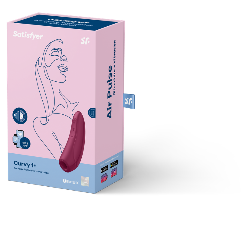 Satisfyer Curvy 1 Plus – App Enabled Clitoral Stimulator with Air-Pulse and Vibration Functions > Sex Toys For Ladies > Air Pulsation
