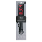 Vegan Leather Paddle - Black & Red - Imprints 'BITCH" > Bondage Gear > Paddles