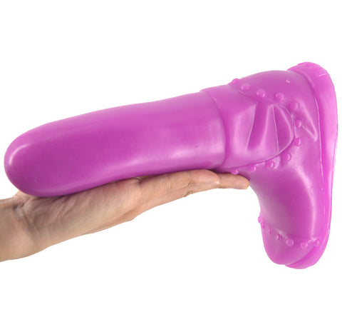 Boot Dildo Purple- 9 Inch Overall Length Dongs Other