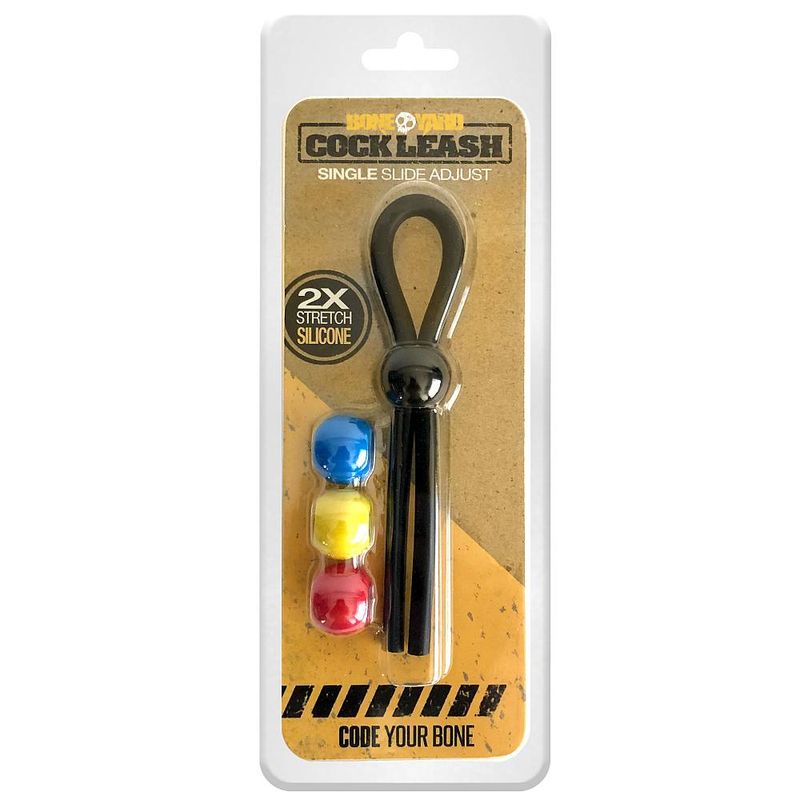 Cock Leash Single Black Adjustable Cock Ring and Control > Cock Ring > Adjustable