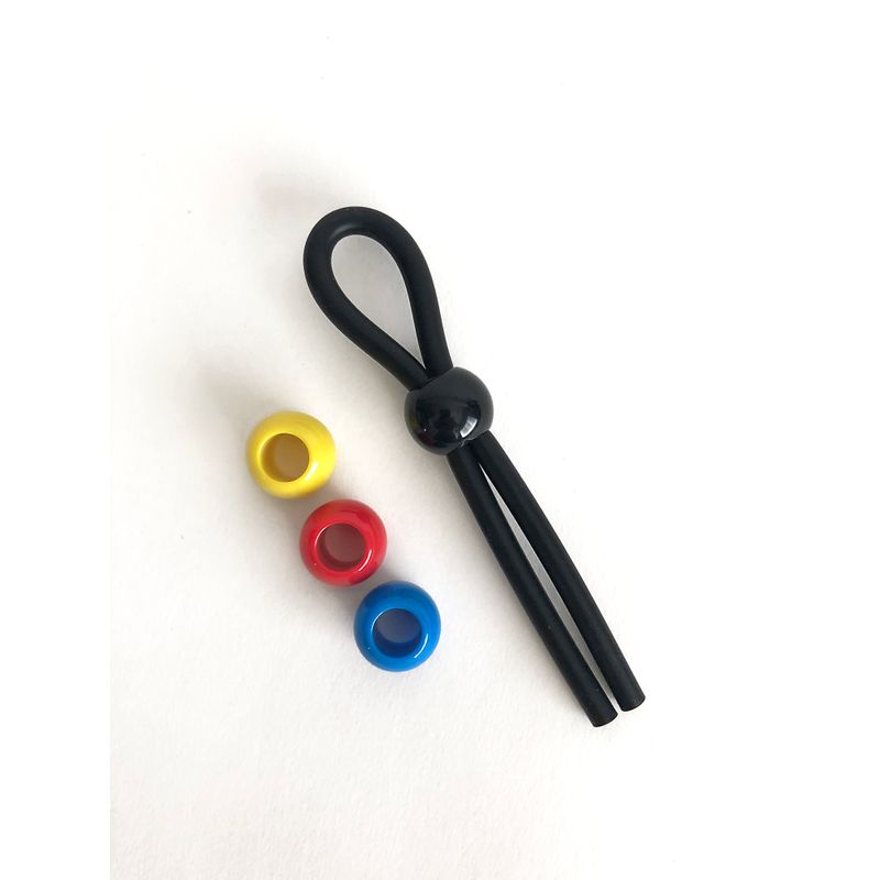 Cock Leash Single Black Adjustable Cock Ring and Control > Cock Ring > Adjustable