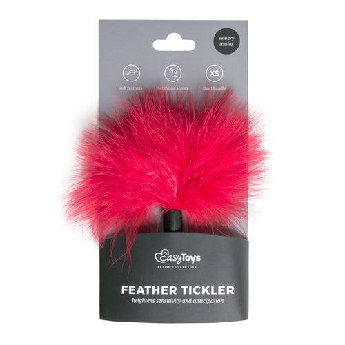 Tickler Red Small Feather Teaser for Intimate Moments Whips & Paddles