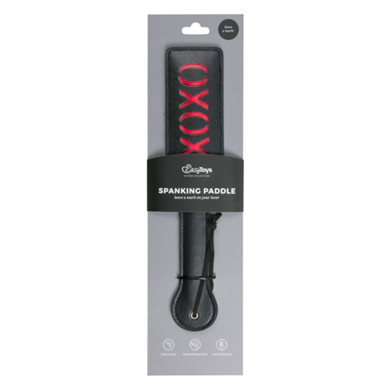 Paddle XOXO Black Adult Toy for Playful Discipline Whips & Paddles
