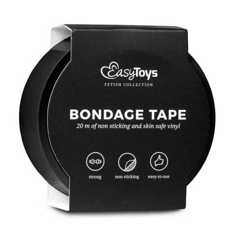 Bondage Tape Black Self-Adhesive Versatile Adult Sex Toy Tape