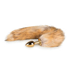 Fox Tail No 1 Gold Plug Silver > Anal Range > Tail Butt Plugs