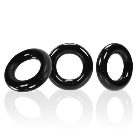 Willy Rings (Black) – Comfort Fit Accessory Rings Black > Cock Ring > Sets