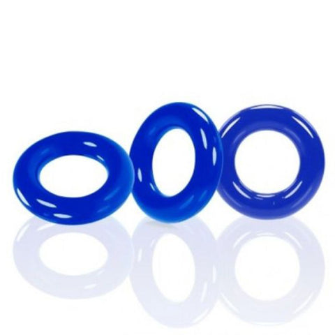 Willy Rings Pool Blue 3-Pack Super-Stretch Cockrings Blue COCK RING Set