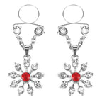 Ruby and Diamond Star Nipple Jewellery with Adjustable Rings > Sex Toys > Nipple Clips