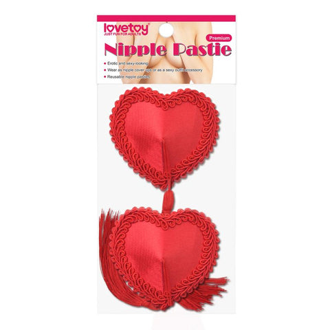 Reusable Red Heart Tassels Nipple Pasties for Fun and Playful Outfits Pasties