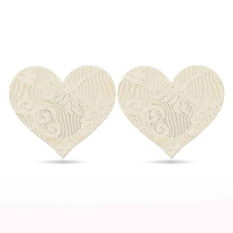 Lace Heart and Flower Nipple Pasties Twin Pack > Clothes > Pasties