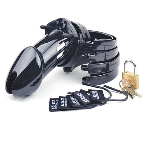 Male Chastity Kit Black CB-3000 Black Cages
