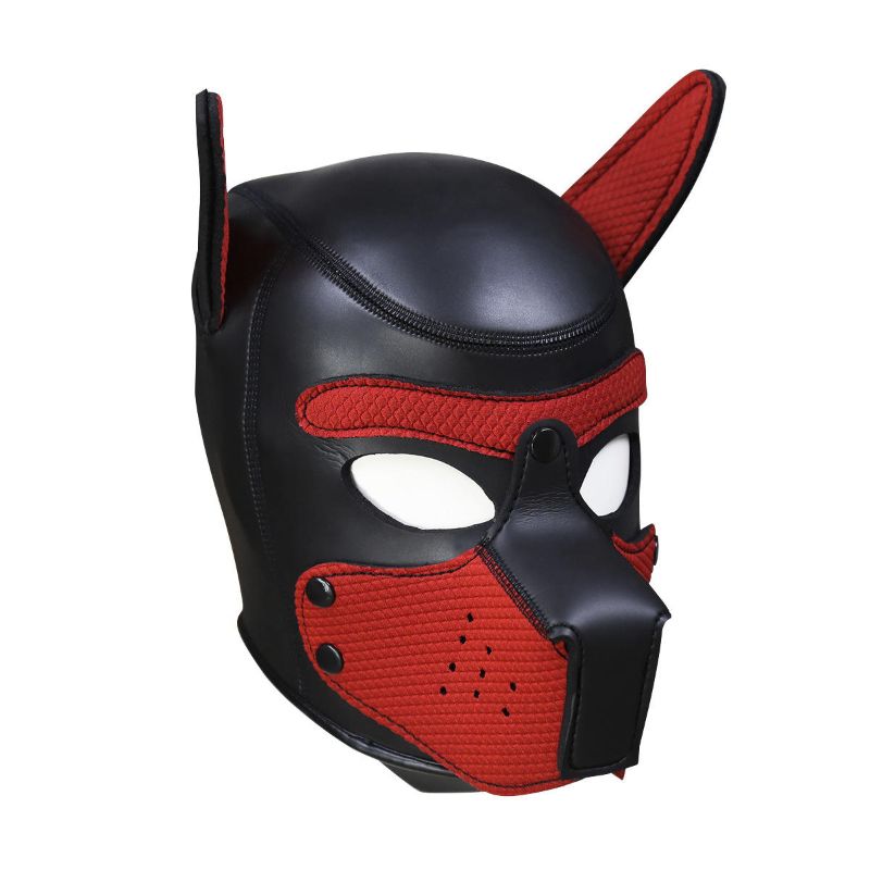 Puppy Play Mask Red – Neoprene Rubber Mask Red > Bondage Gear > Masks