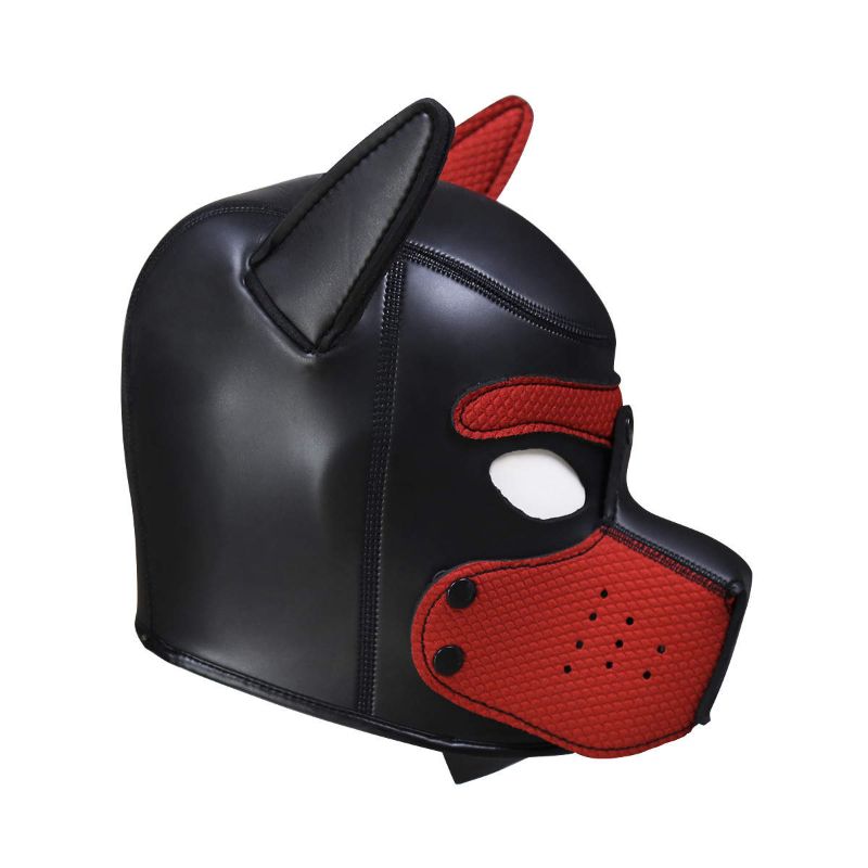 Puppy Play Mask Red – Neoprene Rubber Mask Masks