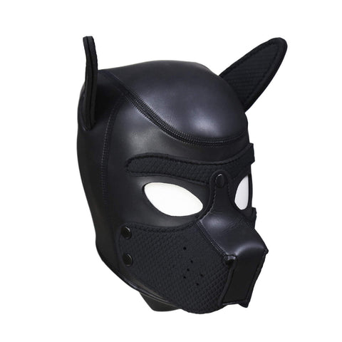 Puppy Play Mask (Black) – Neoprene Rubber Erotic Clothing Mask Masks