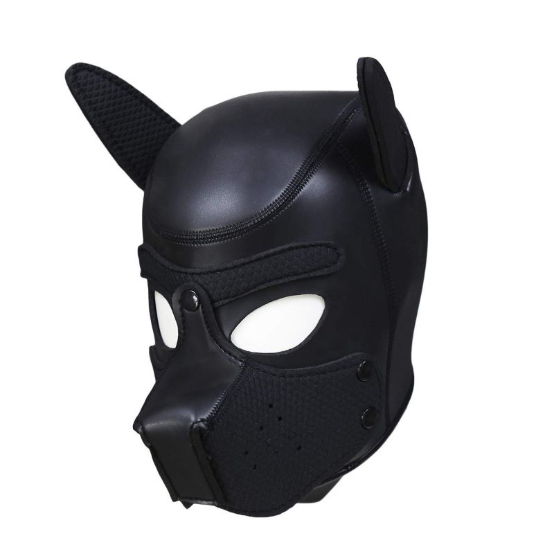 Puppy Play Mask (Black) – Neoprene Rubber > Bondage Gear > Masks