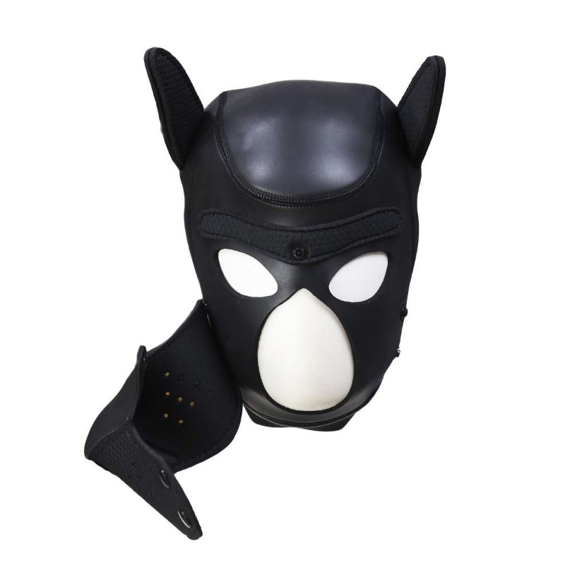 Puppy Play Mask (Black) – Neoprene Rubber Erotic Clothing Mask Masks