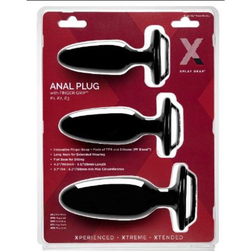 Xplay Finger Grip Plug Starter Kit for Ultimate Pleasure Experience Black > Anal Range > Butt Plug Kits