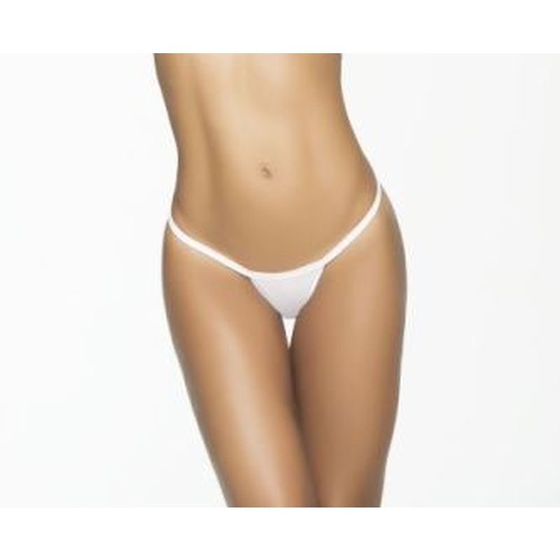 Y Back Thong White Panties