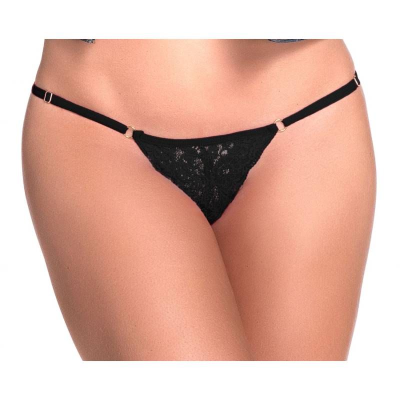 Lace Keyhole Pantie in Black Black Small Medium > Clothes > Panties