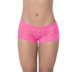 Lace Boyshort Panties in Hot Pink Ultra Soft Stretch Lace Pink Large > Clothes > Panties