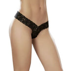 Sexy Lace Thong Black Black Small > Clothes > Panties