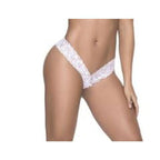 Sexy Lace Thong in White White Large > Clothes > Panties