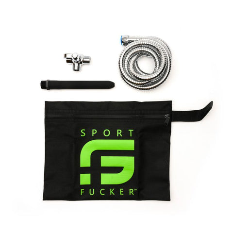 Sport Fucker Shower Kit Black 6 Inch Adult Sex Toy Douches