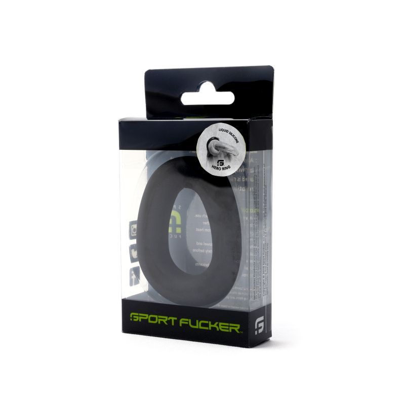 Hero Ring (Black) – Comfortable Cock and Ball Ring Black > Cock Ring > Single