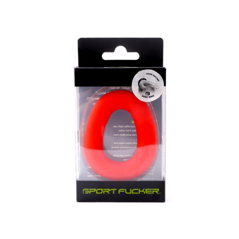 Hero Ring – Comfortable Cock and Ball Ring Red > Cock Ring > Single