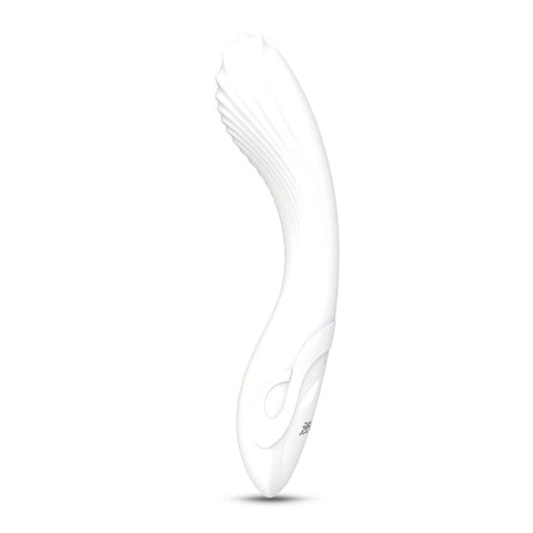 Flexible Bending Silicone Vibrator White 200mm x 47mm Electric Massager